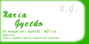 maria gyetko business card